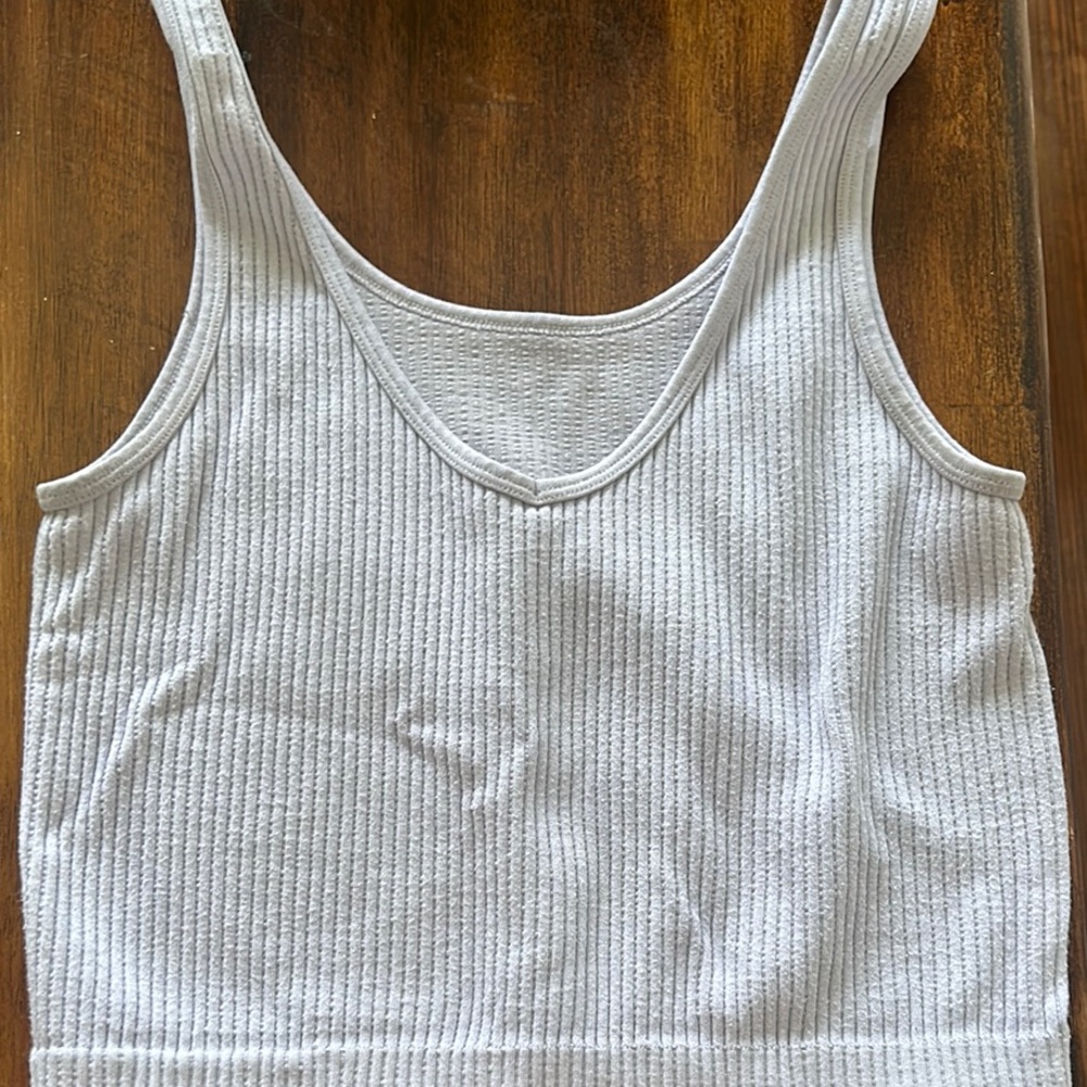 Light Purple Ribbed Tank Top